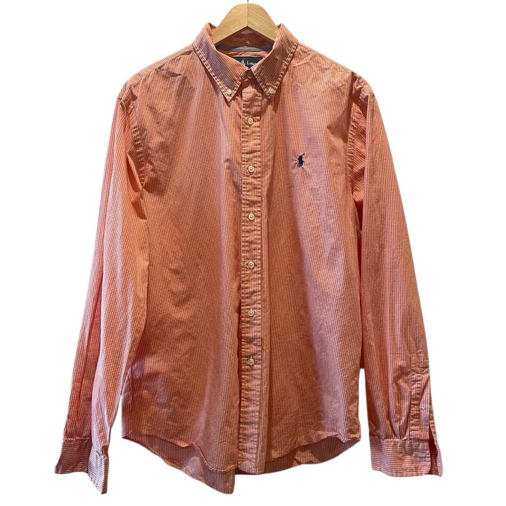 RALPH LAUREN Slim Fit XL Orange Button Up Shirt